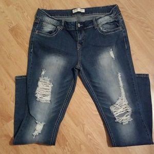 Distressed jeans